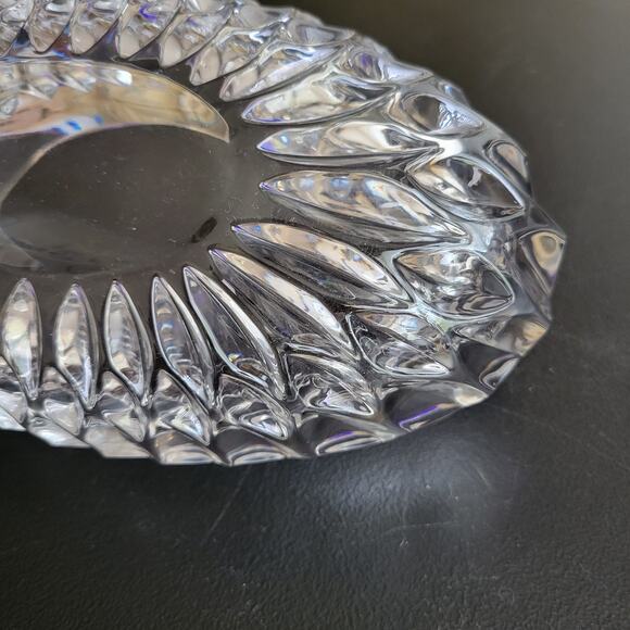 Vintage Gorham Canoe Shaped Heavy Crystal Bowl Candy Althea Pattern Hand Cut - Picture 7 of 10